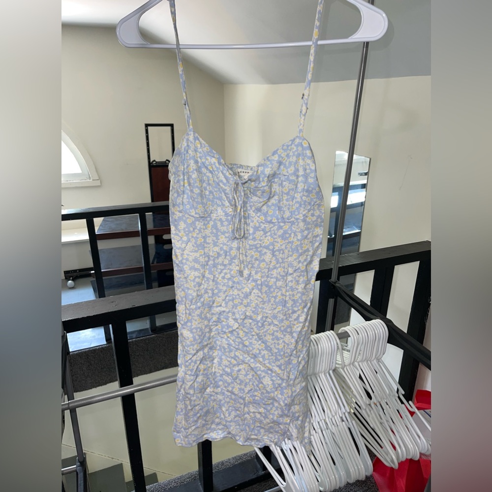 Aeropostale Blue and yellow flower dress